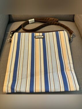Longaberger Homestead Womens Crossbody or Shoulder Bag Striped Purse NWOT